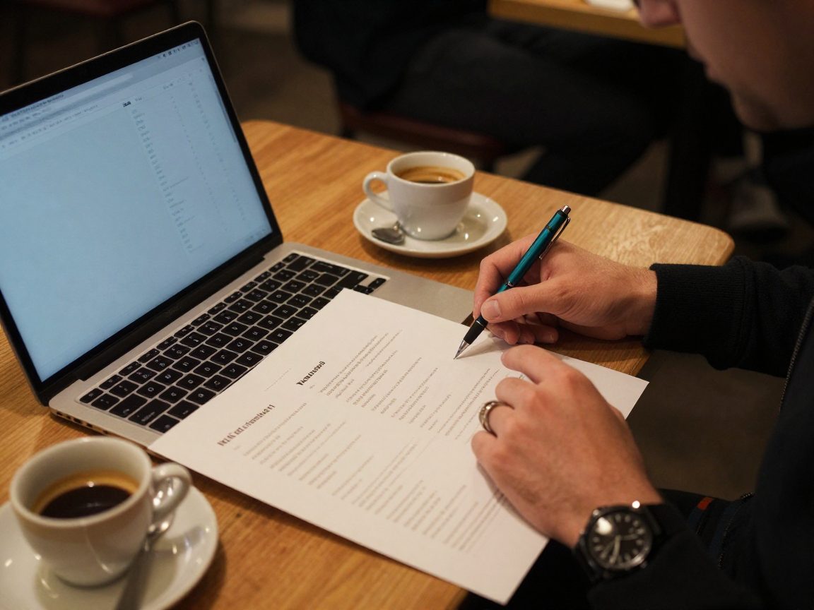 Musician planning mix stems and budget at a café table.